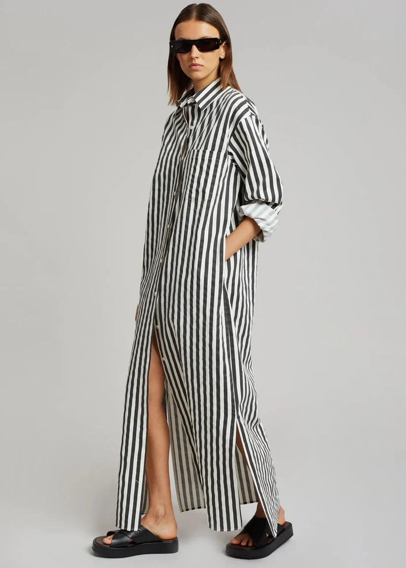 Women's Rayon Blend Long-Sleeve Cala Shirt Dress